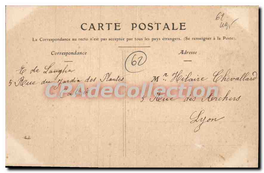 CPA Calais La Plage et la Jetée Ouest  — Rückseite