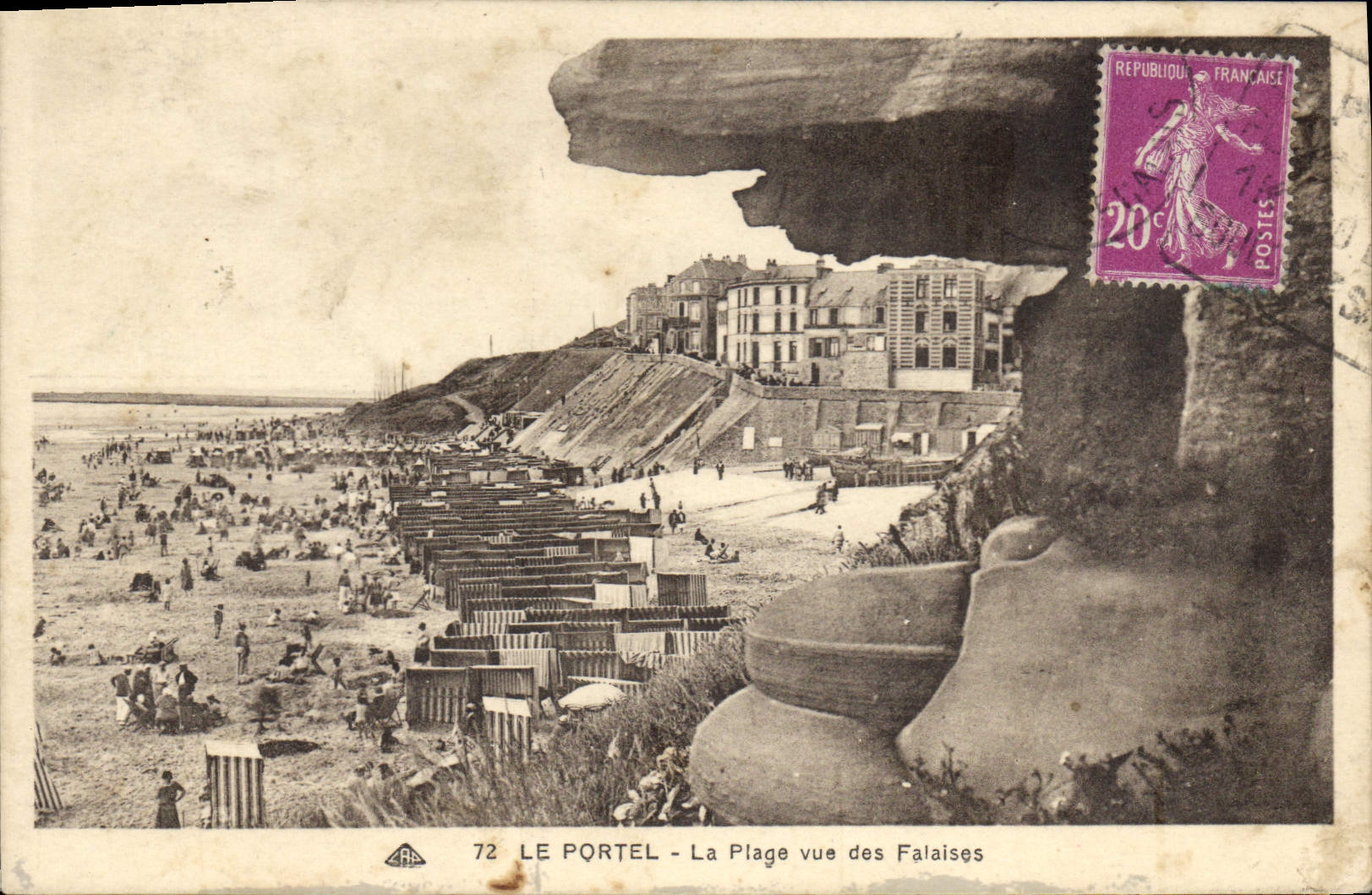 Le Portel - La Plage vue des Falaises — Édition du Grand Basse-Portraits, n°72