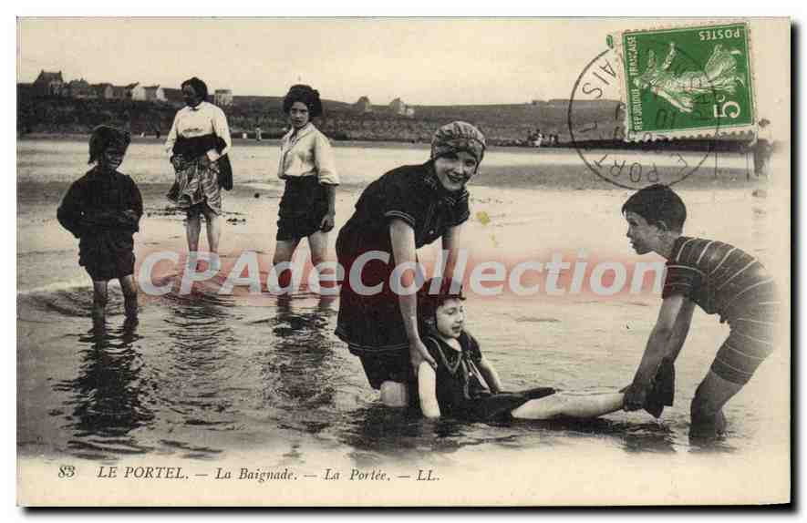 CPA Le Portel La Baignade la portée