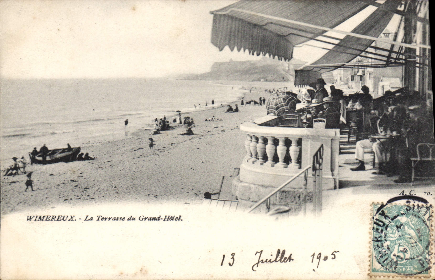 CPA Wimereux La Terrasse du Grand Hotel 