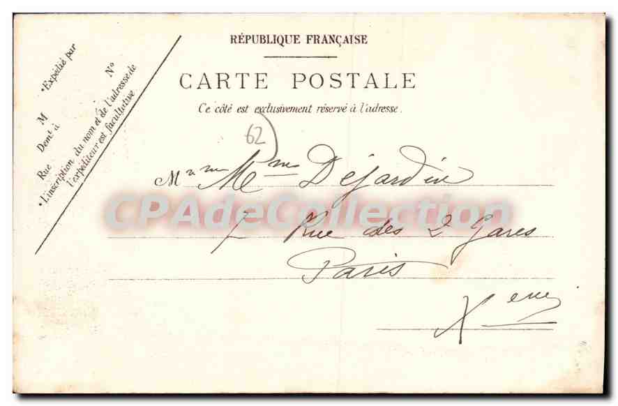 CPA Wimereux La Terrasse du Grand Hotel  — Rückseite