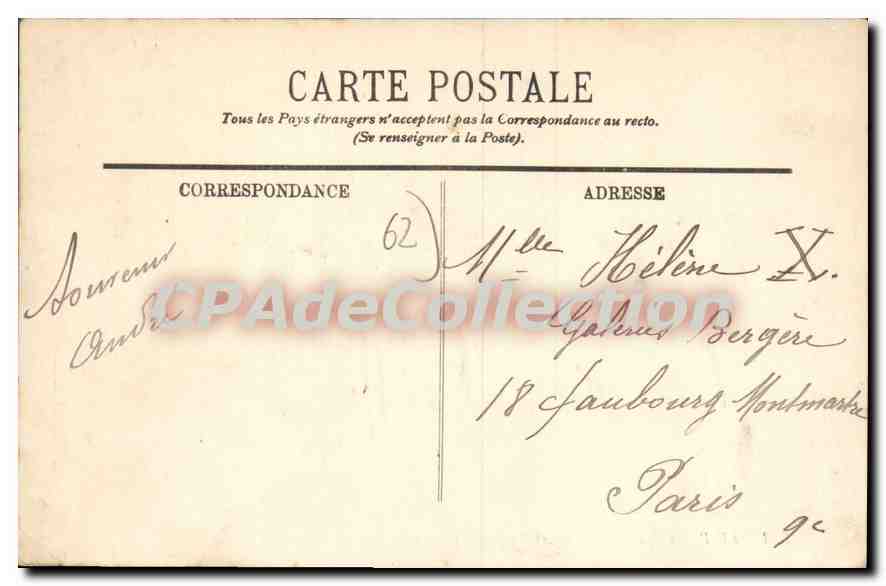 CPA Le Portel Les Rochers  — Rückseite