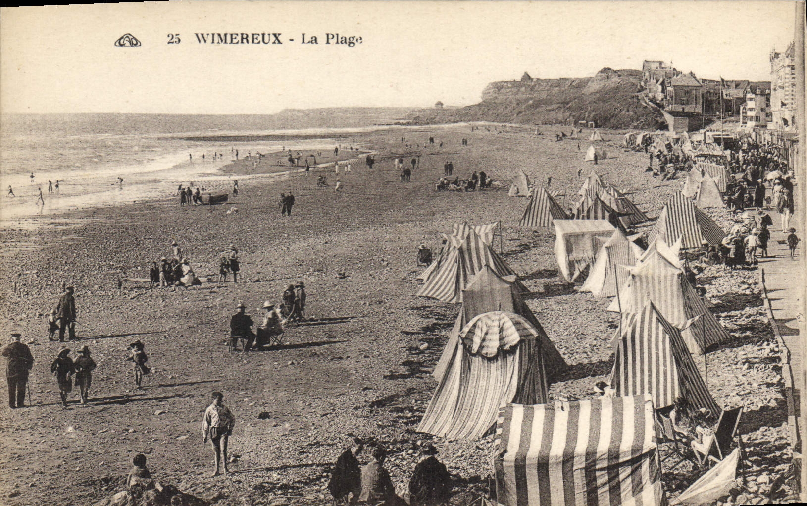 CPA Wimereux la plage 