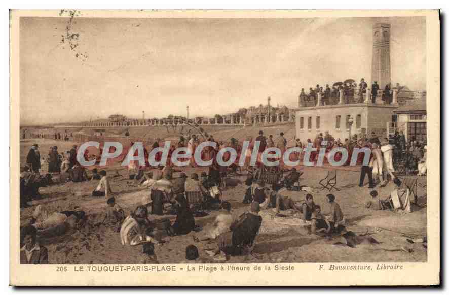 Le Touquet-Paris-Plage — La Plage à l'heure de la Sieste — F. Bonaventure, Libraire
