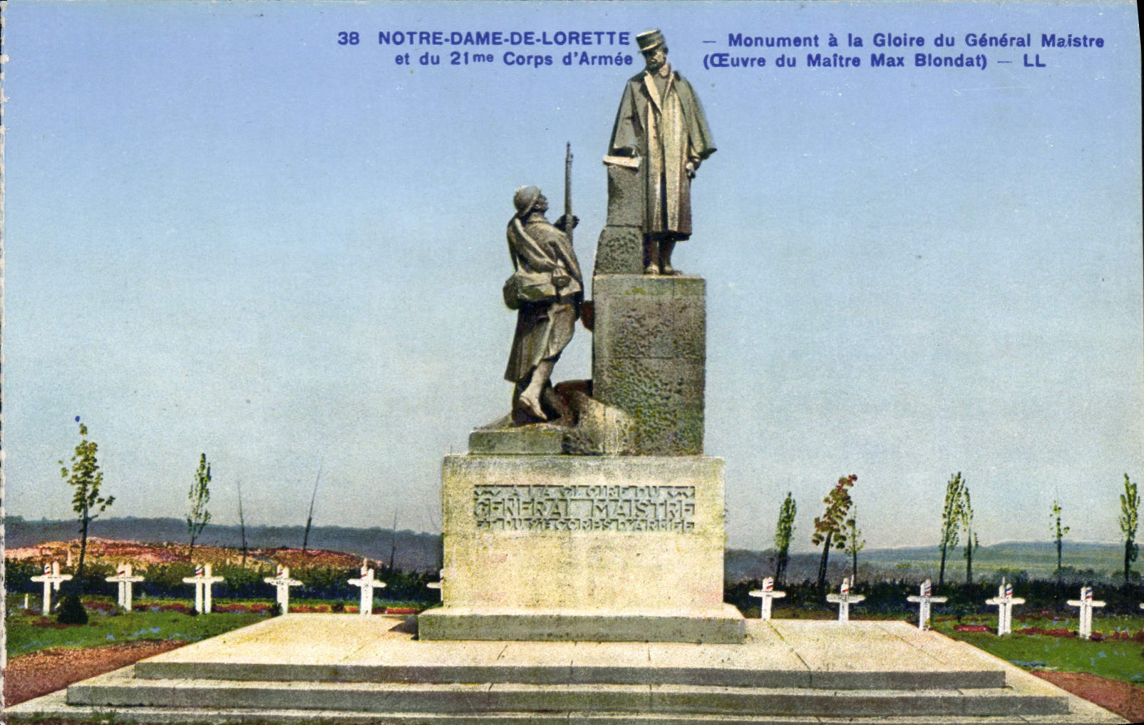 CPA Notre Dame de Lorette monument a la Gloire du general Maistre et du 21me Corps d'Armee oeuvre du