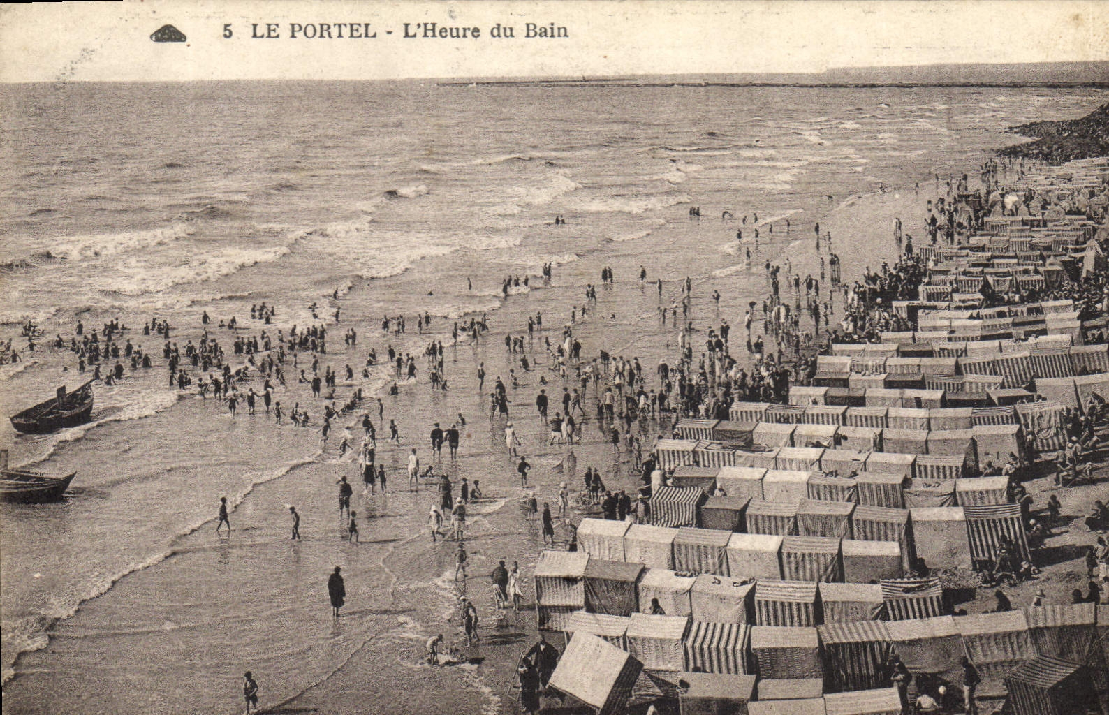 CPA Le Portel l'Heure du Bain 