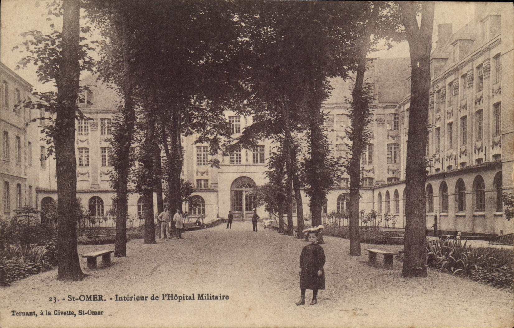 CPA St Omer interieur de l'hopital Militaire 
