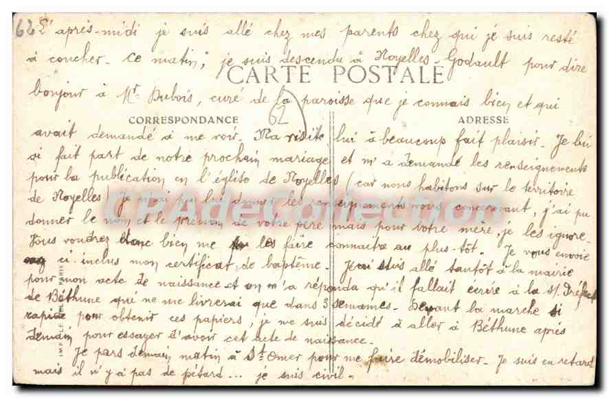 CPA Henin Lietard apres la Guerre petite place et Hopital  — Back