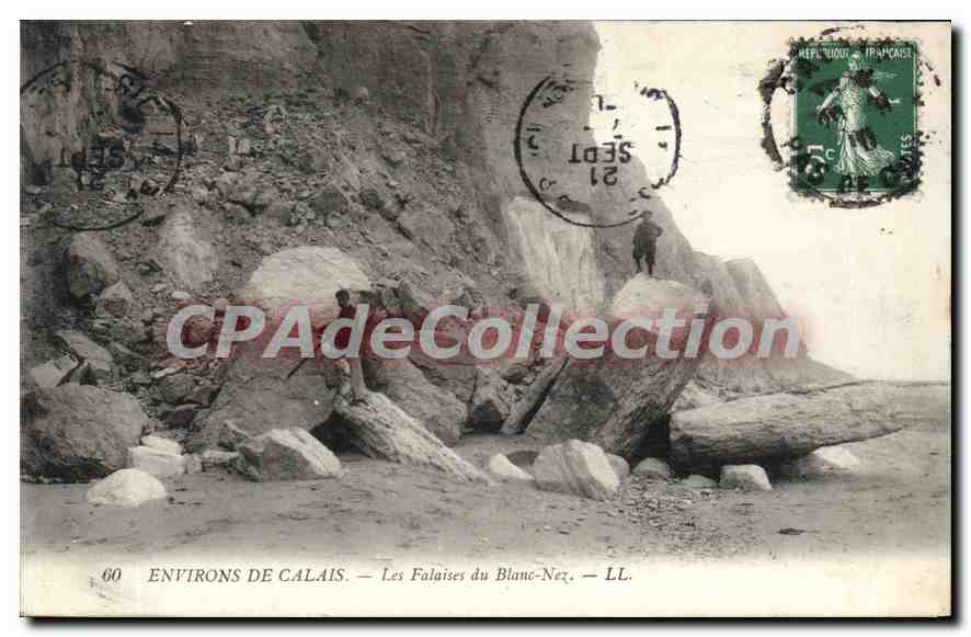 CPA Environs de Calais les Falaises du Blanc Nez 