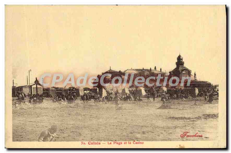 CPA Calais la plage et le casino 