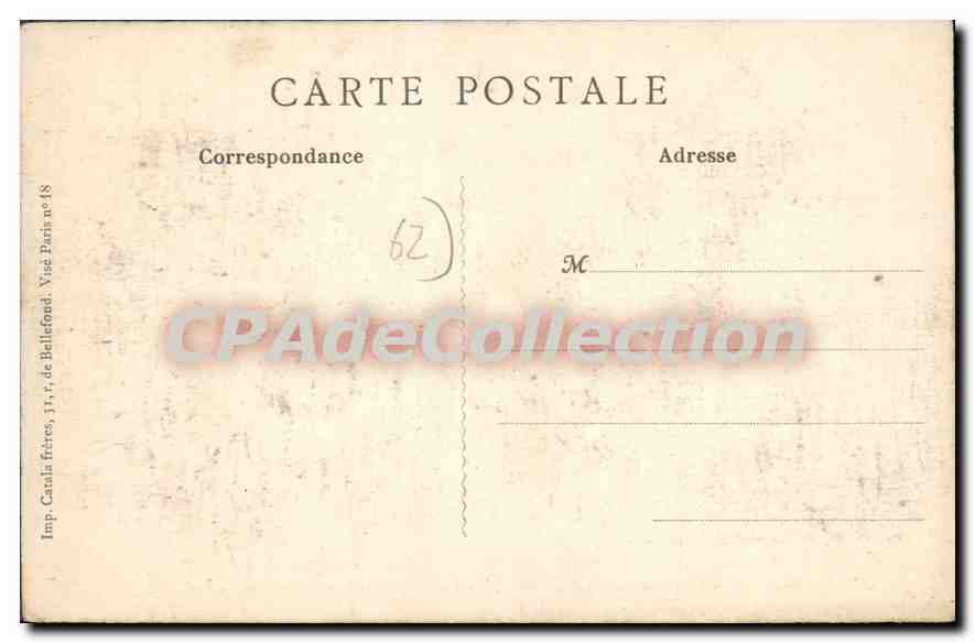 CPA Guerre 1914 1915 Carency P de C la route allant à Souchez cette vue a été prise immediatement ap — Rückseite