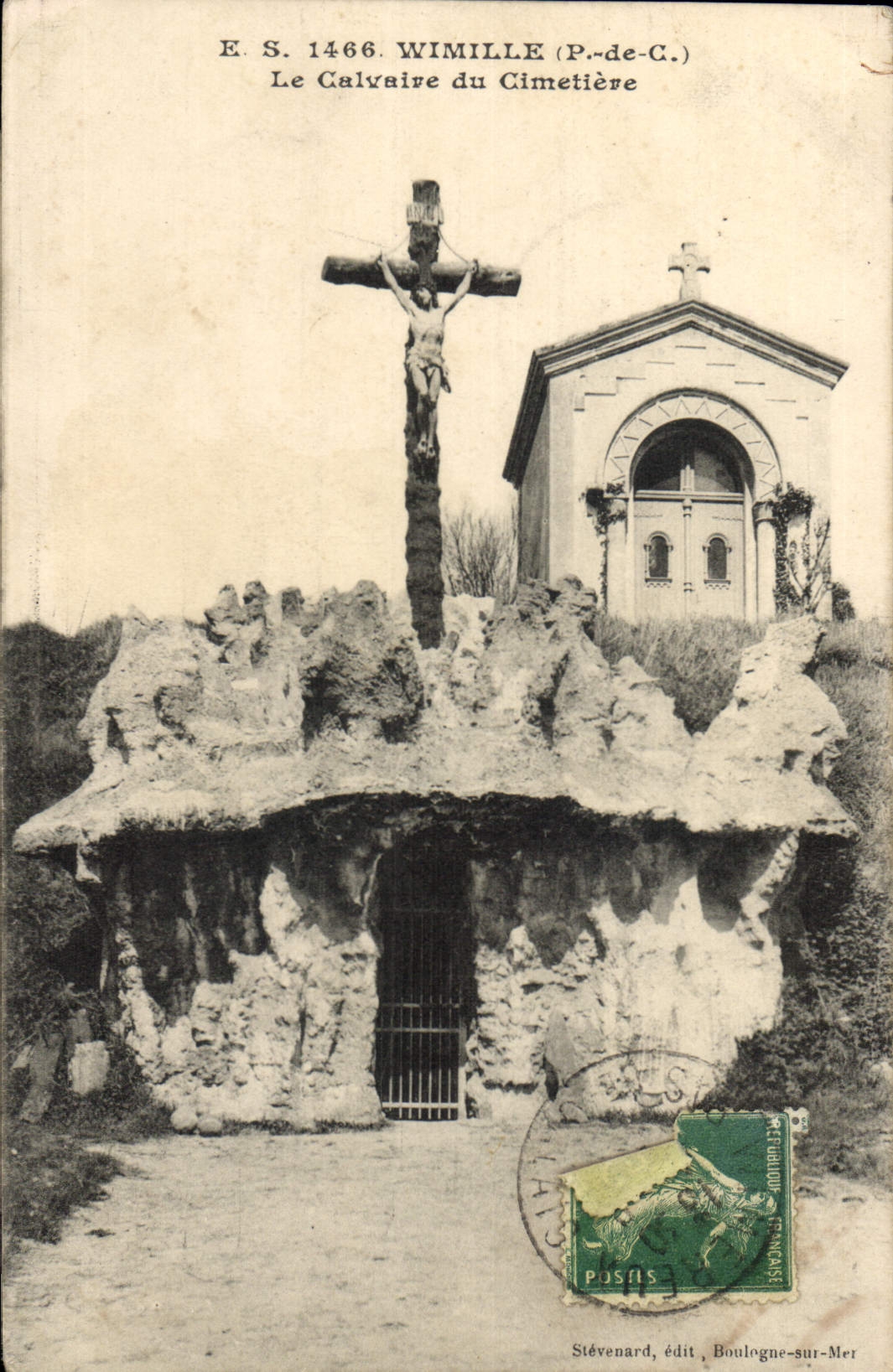 CPA Wimille P de C le Calvaire du Cimetiere 