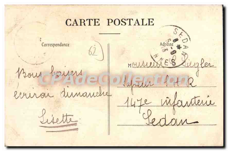CPA Wimille P de C le Calvaire du Cimetiere  — Rückseite