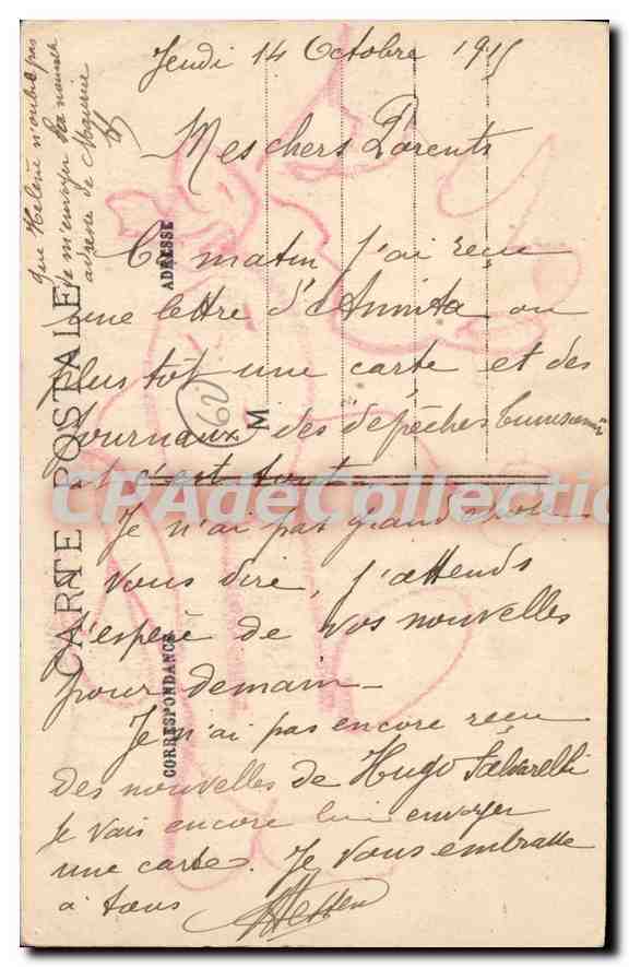 CPA La grande guerre 1914 15 le tours du Mont St Eloi apres leur dernier bombardement  — Rückseite