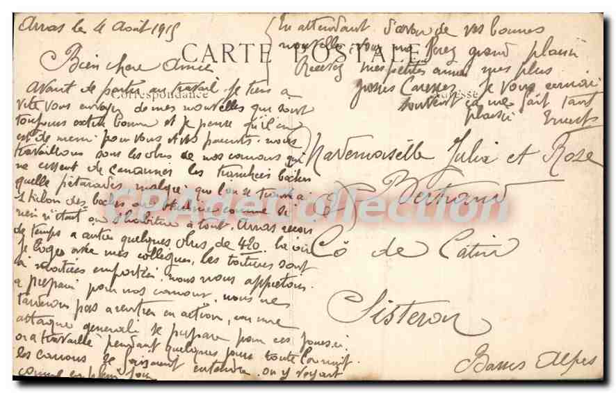 Monument aux Enfants Morts pour la Patrie — Arras — Ed. B., Arras, n° 127 — Reverso