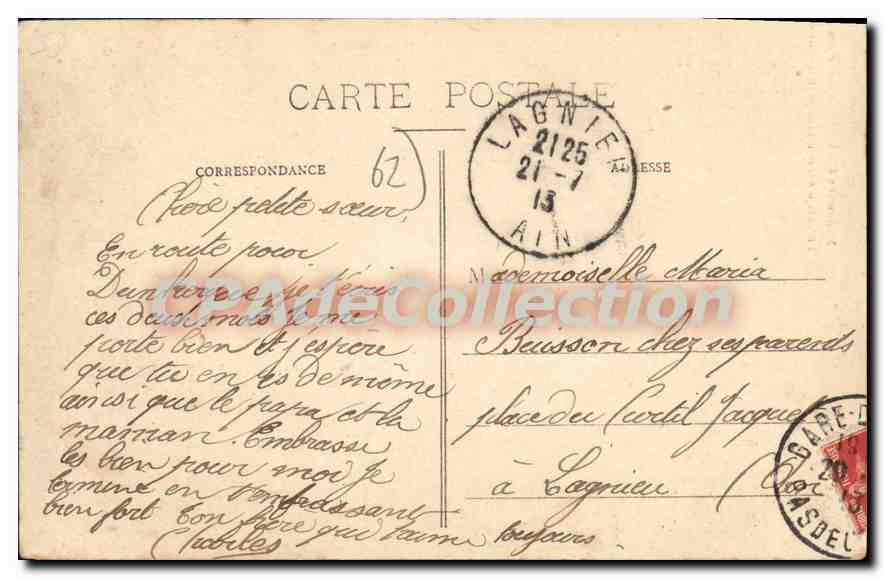 Monument aux Enfants Morts pour la Patrie — Arras — Éditeur : Le Souvenir Français, n° 1910 — Verso