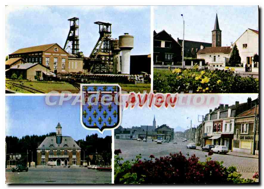 CPSM Avion Pas de Calais Rond Point Jean Jaures la Nairie Place Ferrer 