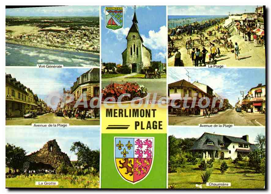 CPSM la cote d'Opale Merlimont Plage vue generale la Plage Avenue de la plage Avenue de la plage La 