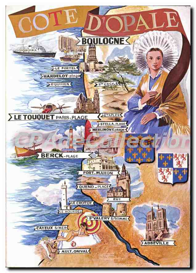 CPSM Le Touquet Paris Plage Etaples Stella Plage Merlimont Plage Berck Plage Fort Mahon Quend Plage