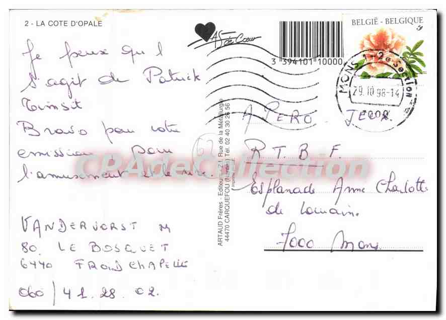 CPSM Le Touquet Paris Plage Etaples Stella Plage Merlimont Plage Berck Plage Fort Mahon Quend Plage — Verso