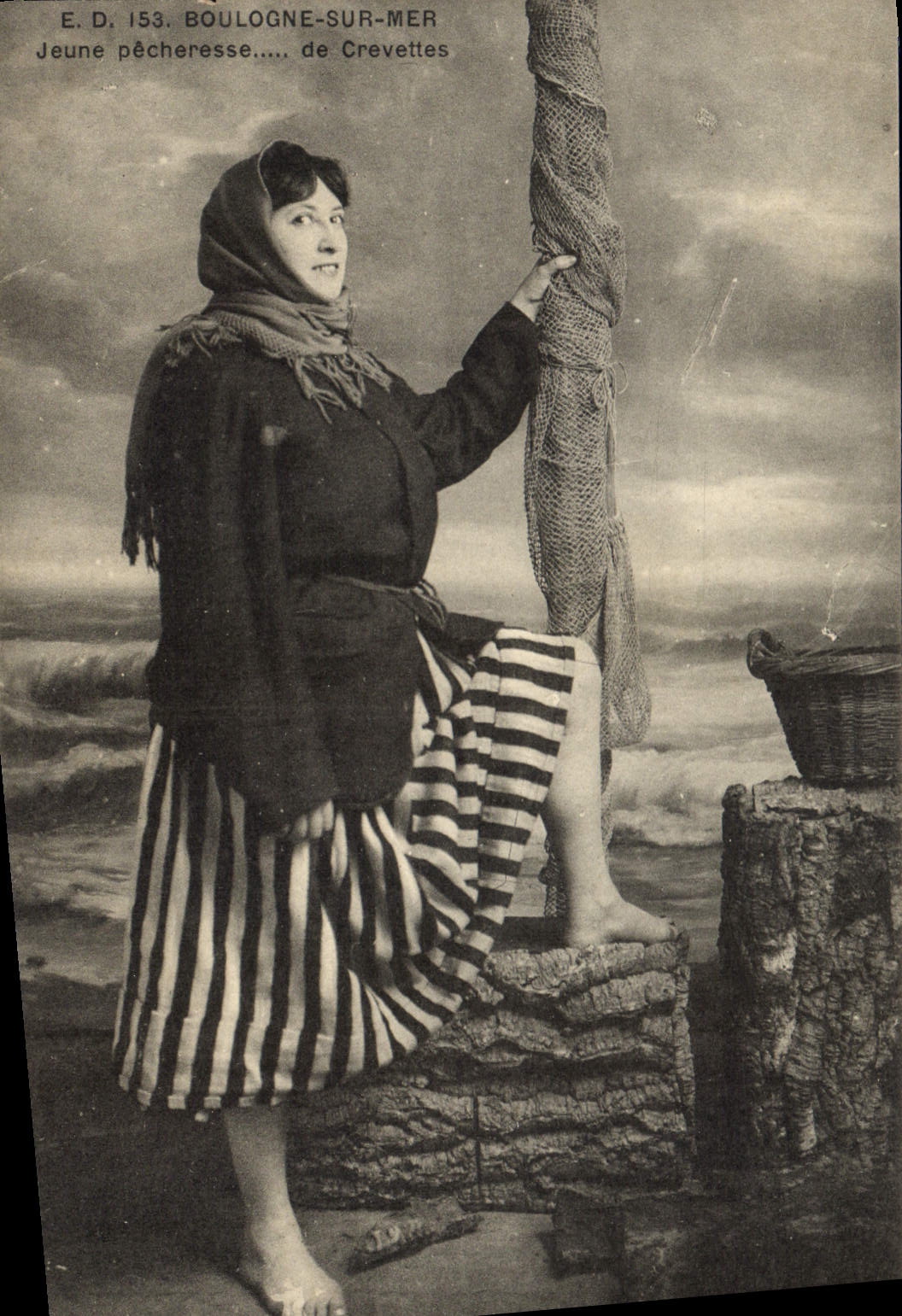 Boulogne-sur-Mer — Jeune pêcheresse de crevettes — E.D. 153