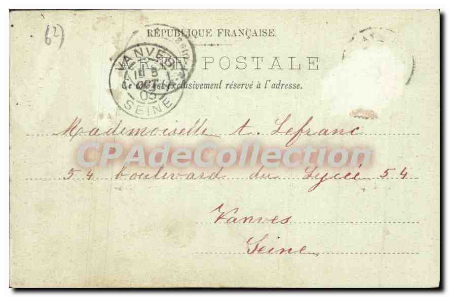 Boulogne-sur-Mer — Place du Palais de Justice et le Beffroi — LL. n°12 — Verso