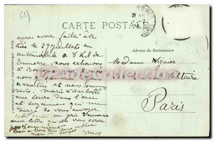 Boulogne-sur-Mer — Il Boulevard Sainte-Beuve e la Spiaggia — LL. — Verso