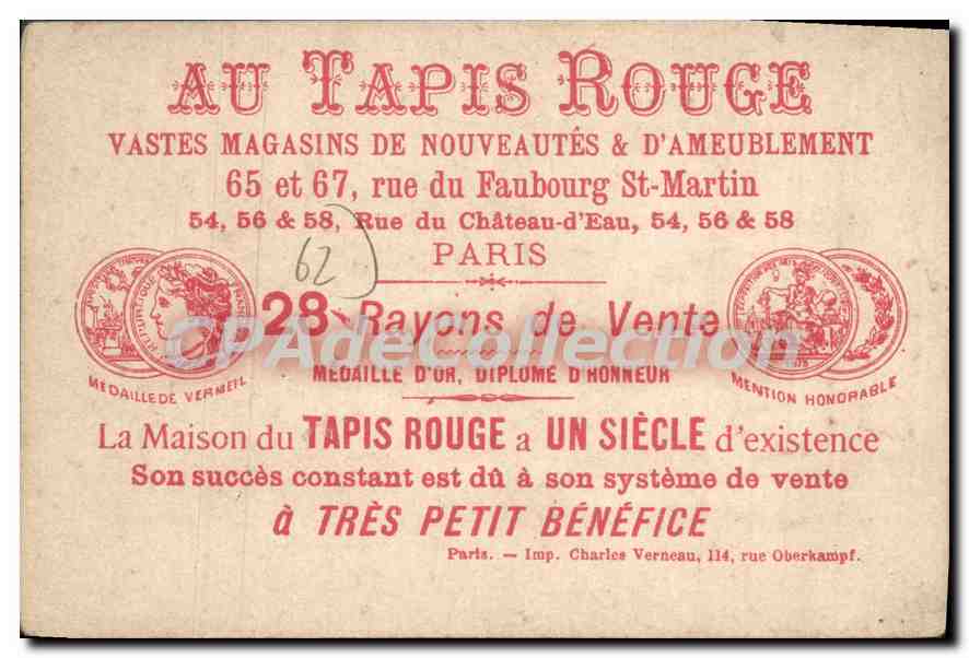 Boulogne — Le Casino, la Place et les Jetées — Au Tapis Rouge — Verso