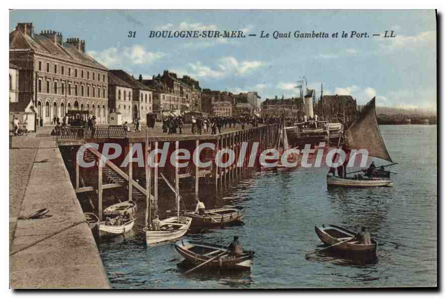 Boulogne-sur-Mer — Le Quai Gambetta et le Port — LL