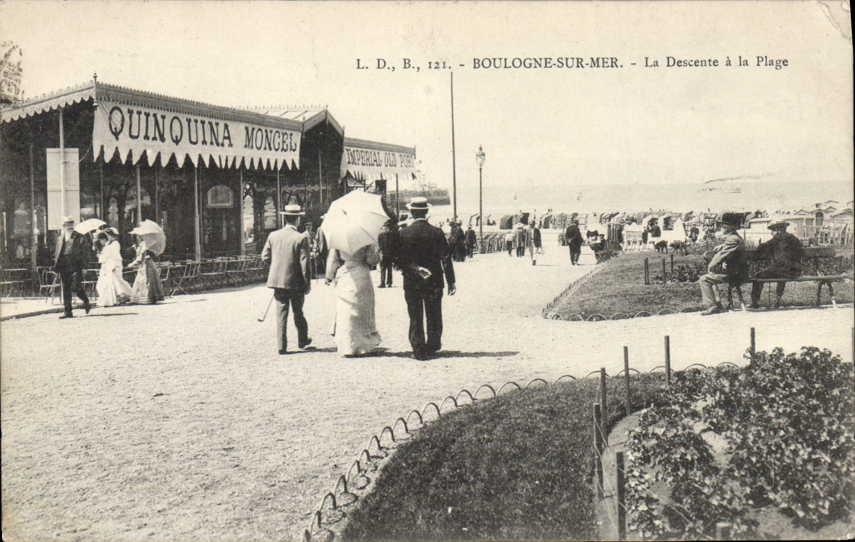 Boulogne-sur-Mer — La Descente à la Plage — L. D., B., 121