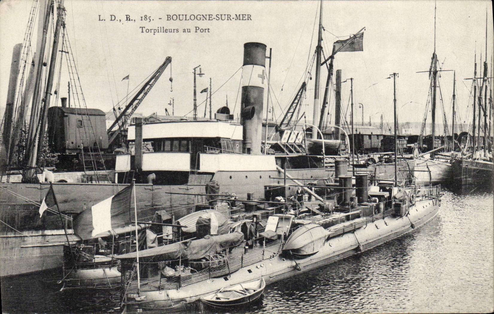 Boulogne-sur-Mer — Torpilleurs au Port — L.D.R., 185