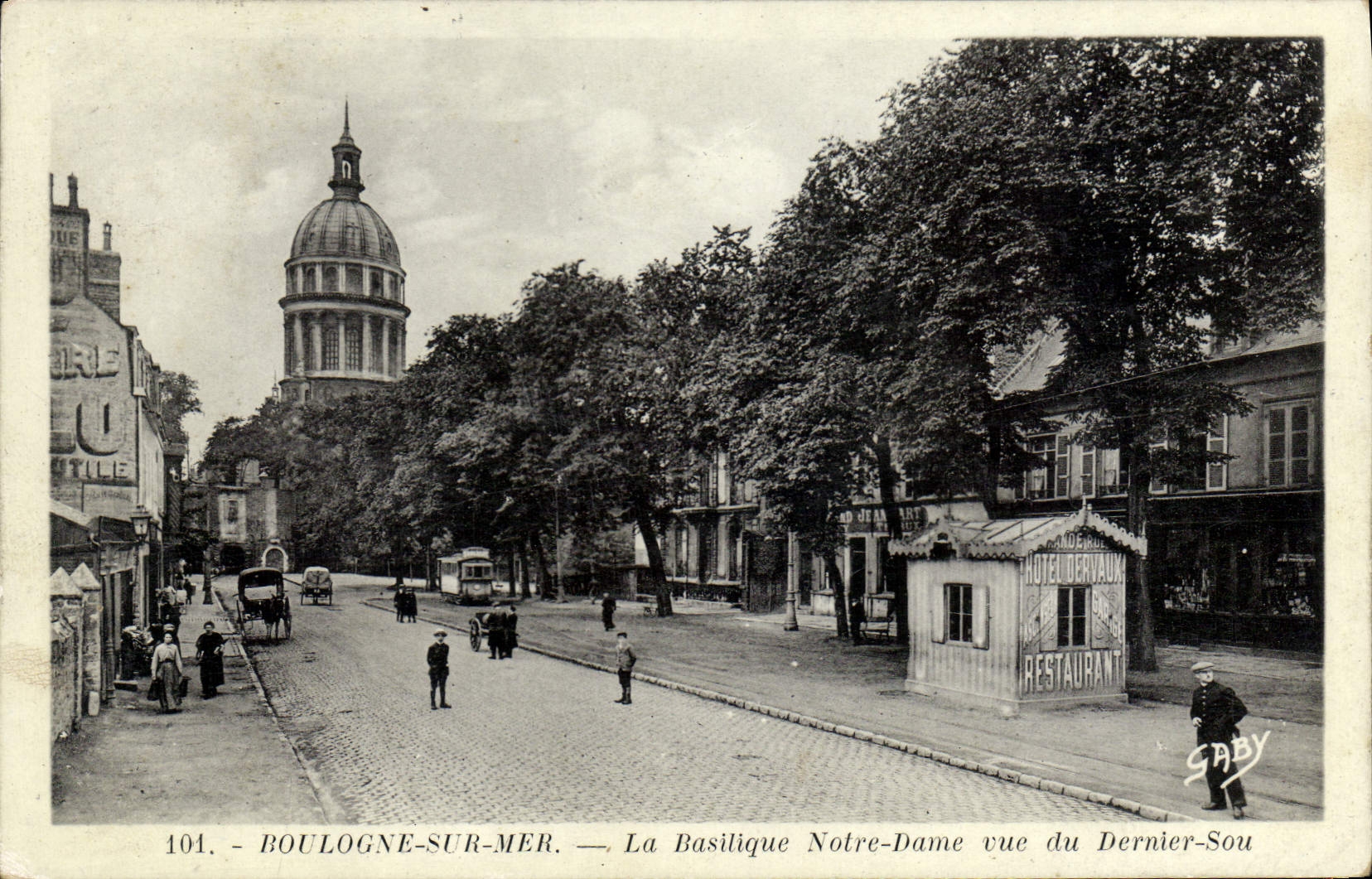 Boulogne-sur-Mer — La Basilique Notre-Dame vue du Dernier-Sou — Saby, n°104