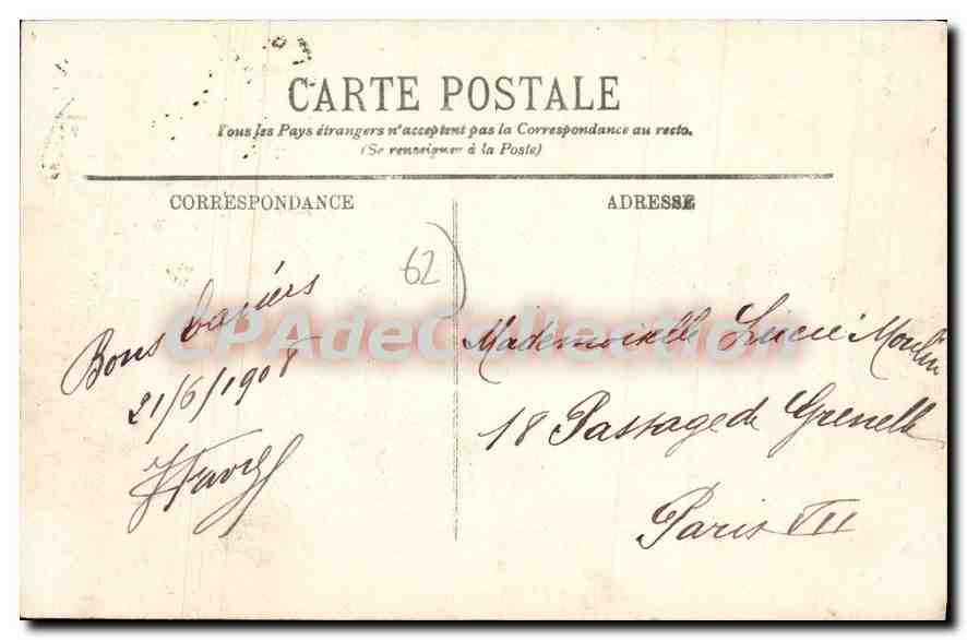 Boulogne-sur-Mer — Le paquebot 'Invicta' partant pour l'Angleterre — LL. n°56 — Achterkant