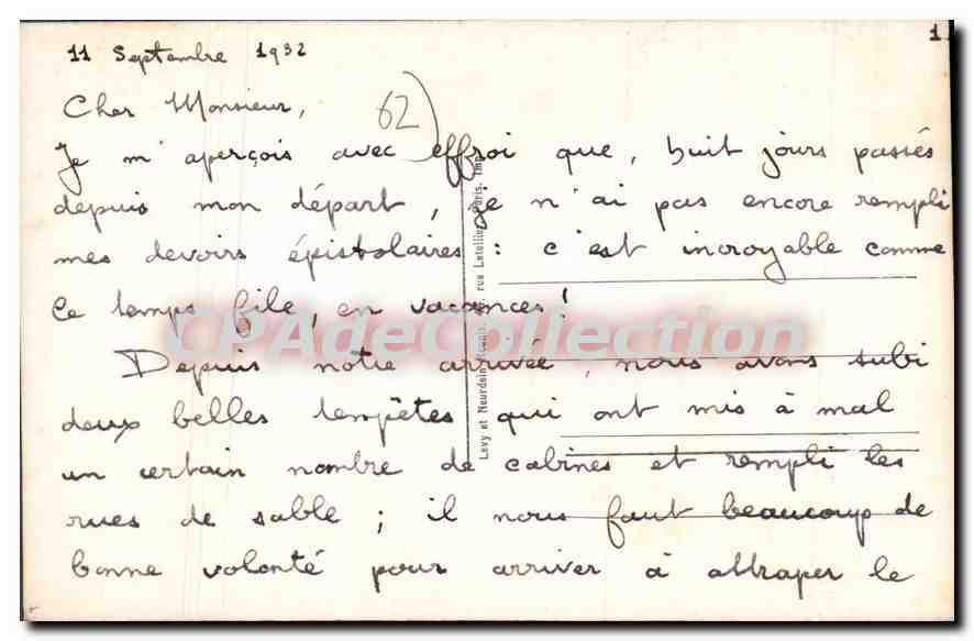 Boulogne-sur-Mer — La Porte Gayole — LT, n° 319 — Verso