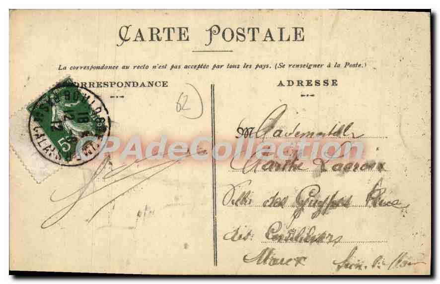 Boulogne-sur-Mer — Le « Holland », Bateau d'Excursions en Mer — Stevenard, édit. Boulogne-sur-Mer — Verso