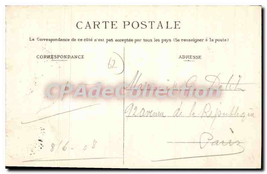 BOULOGNE-sur-MER — Sur la Plage — Éditeur : C. P. A. n°34 — Verso