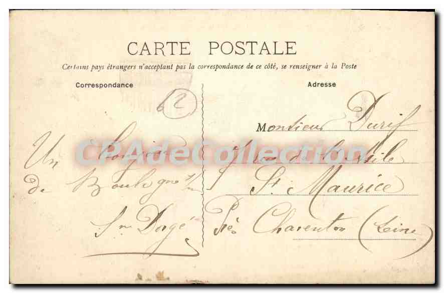 Boulogne-sur-Mer — Il Casinò e la Spiaggia — Cliché B. D. n°19 — Verso