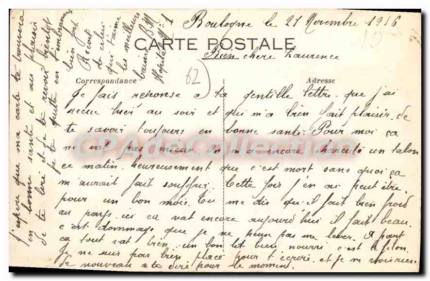 Boulogne-sur-Mer — La Stazione — Stevenard, edit. Boulogne-sur-Mer, n. 20 — Verso