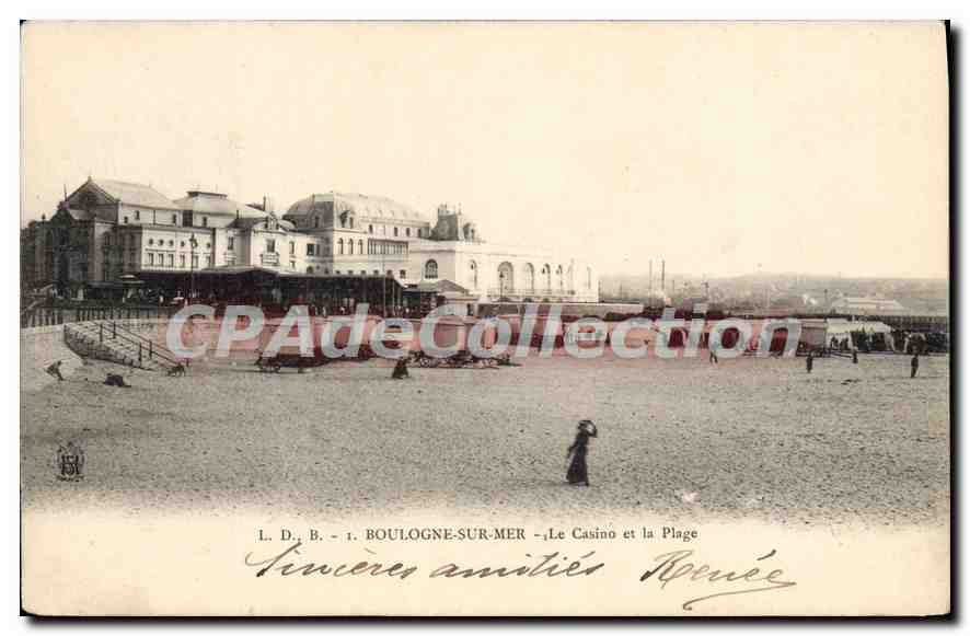Boulogne-sur-Mer — Le Casino et la Plage — L. D. B. - 1