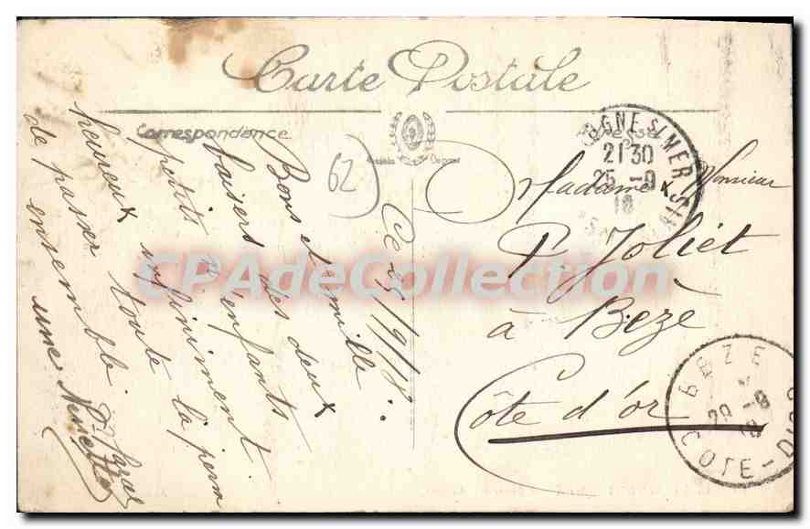 Boulogne-sur-Mer — Dans les Bassins — LL. — Édition Coze-Harnacq — Verso