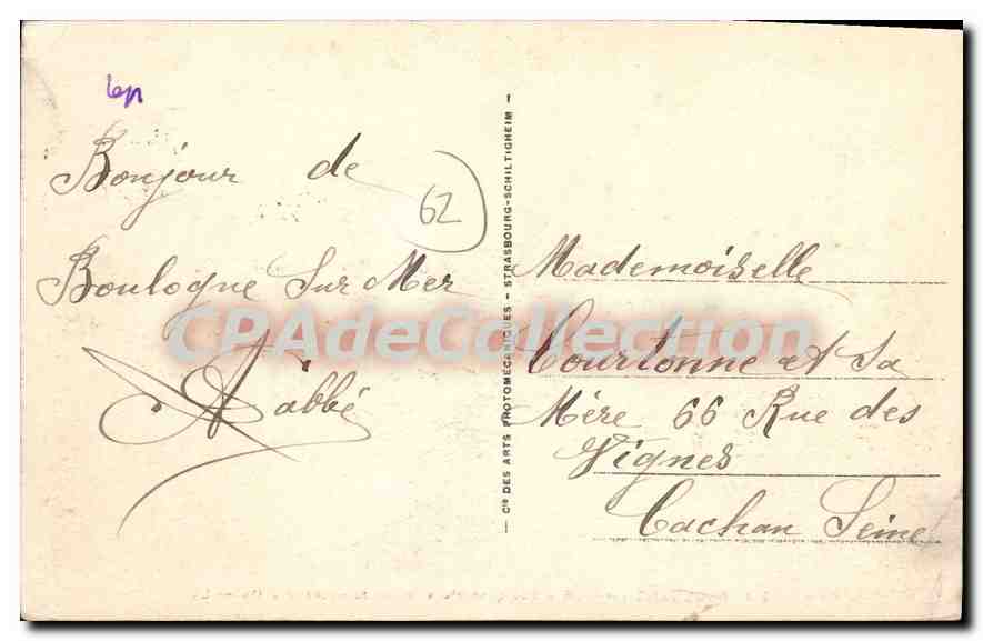 BOULOGNE-sur-MER — Vue générale prise de la nouvelle Jetée — LL n°313 — Verso