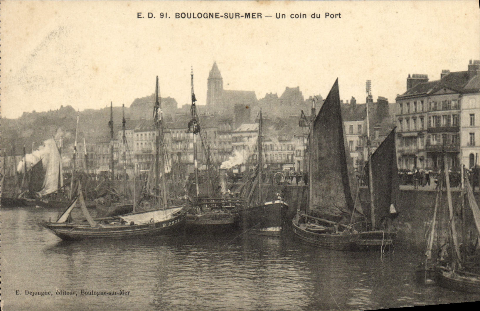 Boulogne-sur-Mer — Un coin du Port — E. Dejonghe, éditeur