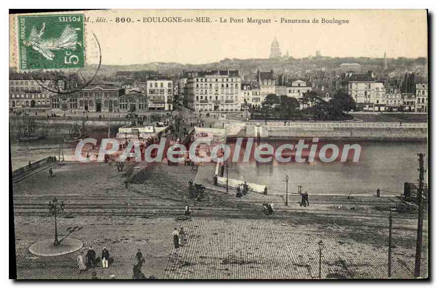 BOULOGNE-sur-MER — Le Pont Marguet — Panorama de Boulogne — M. édit. 800