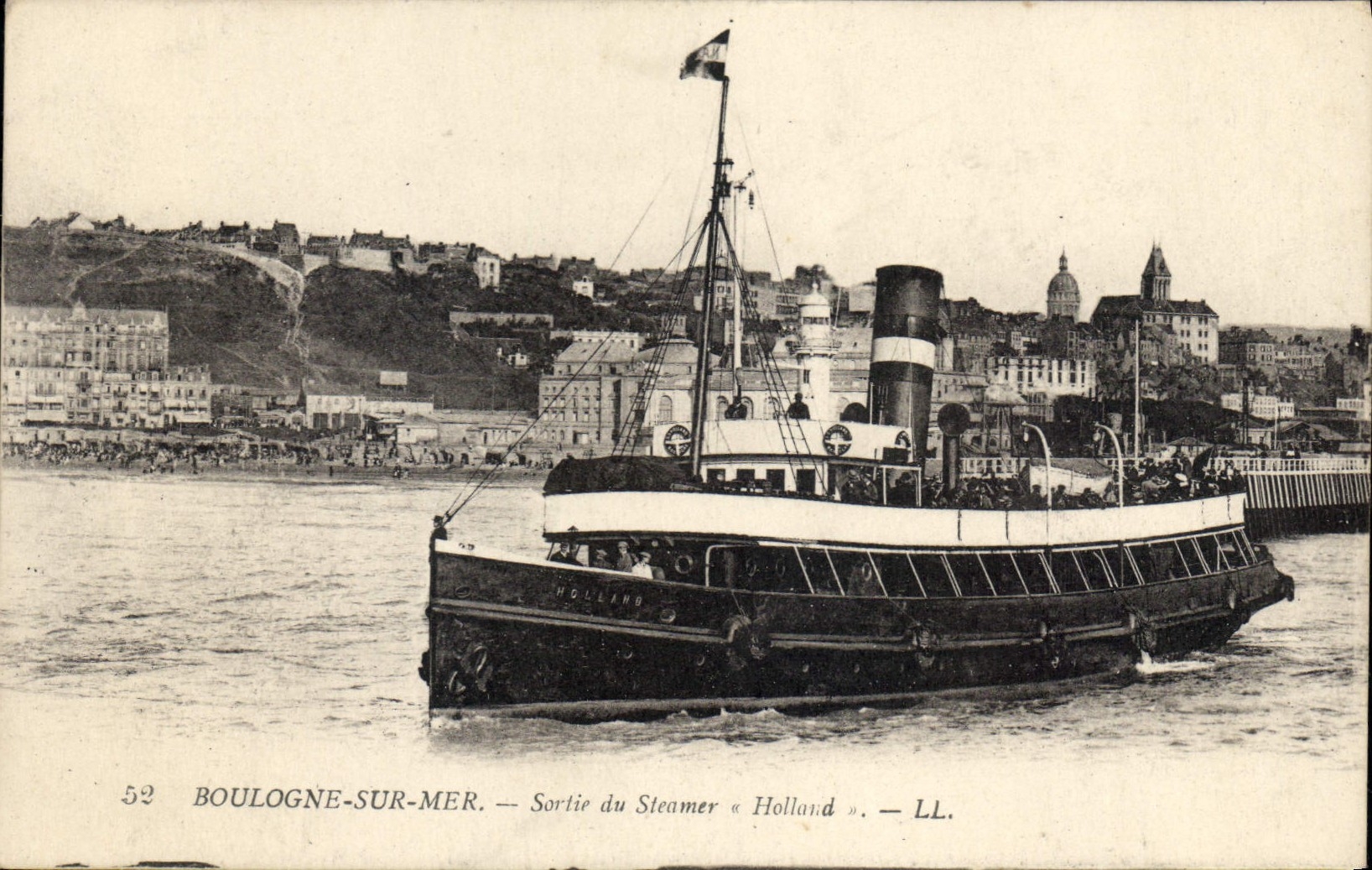 Boulogne-sur-Mer — Sortie du Steamer « Holland » — LL.