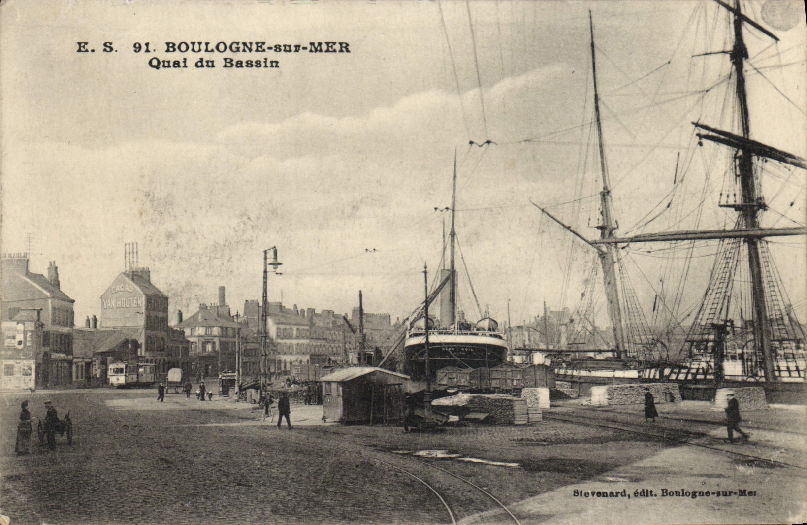 Boulogne-sur-Mer — Quai du Bassin — Stevenard, édit. Boulogne-sur-Mer