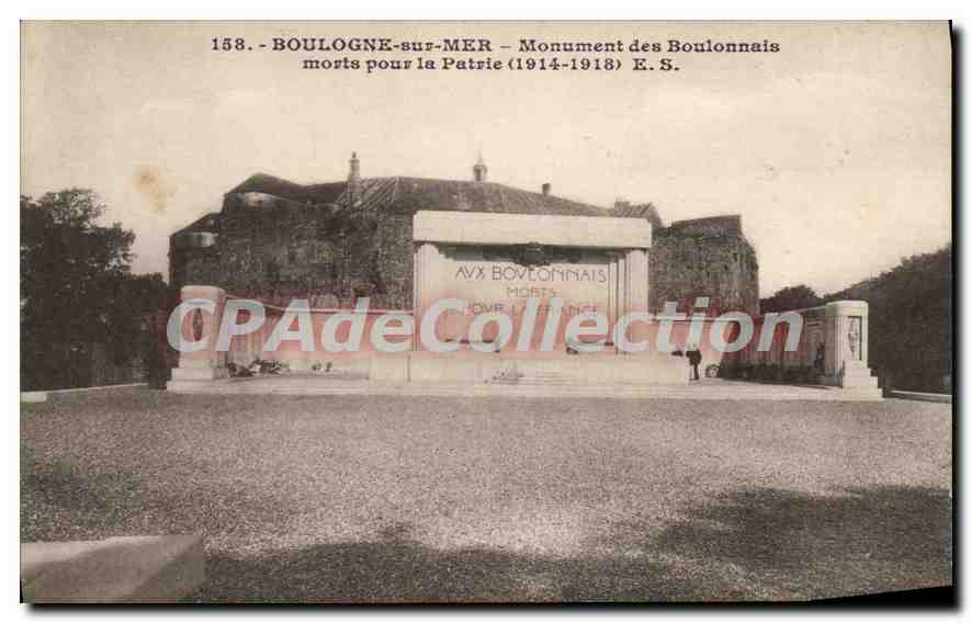 Boulogne-sur-Mer — Monument des Boulonnais morts pour la Patrie (1914-1918) — Stevenard, édit. Boulogne-sur-Mer