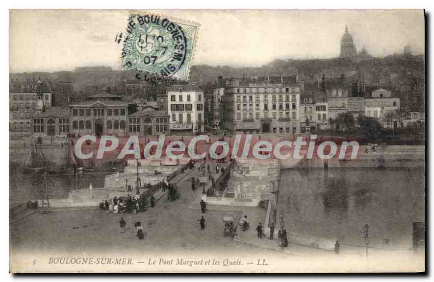 Boulogne-sur-Mer — Le Pont Marguet et les Quais — LL.