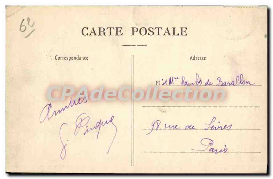 CPA Boulogne sur Mer le Pont Marguet construit sous l'administration de M Fontaine Maire de Boulogne — Verso