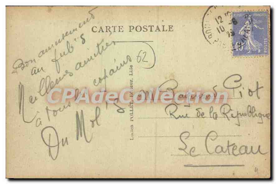 BOULOGNE-sur-MER - Coin des tentes sur la Plage — Verso