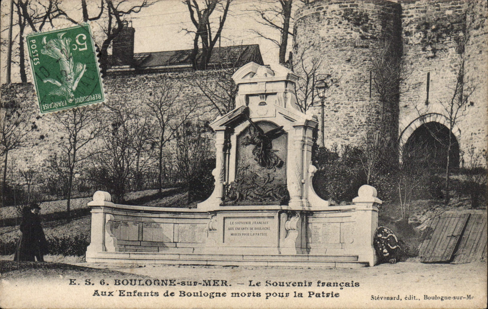 Boulogne-sur-Mer — Le Souvenir français aux enfants de Boulogne morts pour la Patrie — Stévenard, édit. Boulogne-sur-Mer